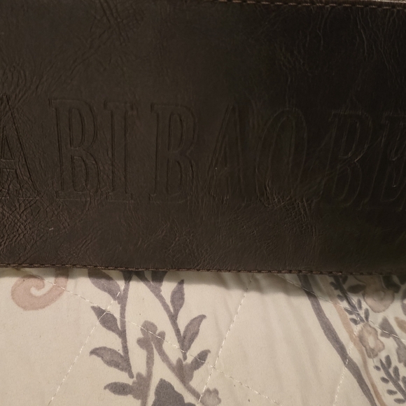 Babibaobei plaid satchel handbag in brown, beige, and black tones. - Picture 9 of 9